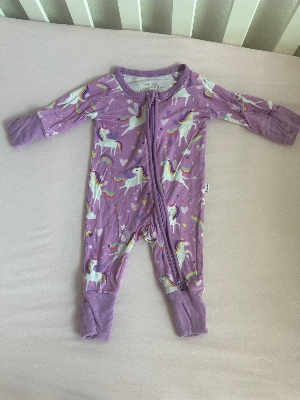 Little Sleepies Zippy- Preemie Unicorns and Rainbows